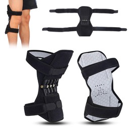 Knee Protection Booster, Knee Brace Joint Support, Spring Knee Stabiliser Pad, Power Lift Knee Support for Weak Legs, Old Cold Leg, Mountaineering Squats