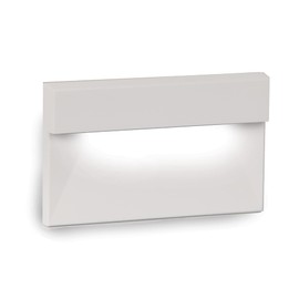 WAC Landscape Lighting, LEDme 120V LED Horizontal Ledge Indoor and Outdoor Step and Wall Light Amber 1800K LED in White