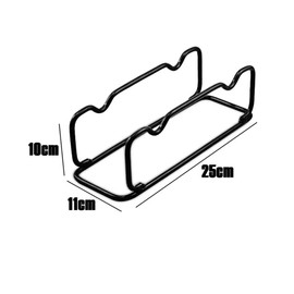 Keenso Dumbbell Stand with Reinforced Steel Brackets, Compact Barbell Storage Stand for Home Office Fitness Equipment (Black S)