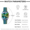 Women Watch Rainbow Watch Square Watch Metal Bracelet Watch
