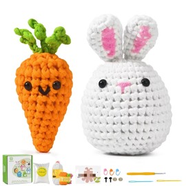 Zepiany Crochet Kit for Beginners, Amigurumi Crochet Animals Kit, Beginner Crochet Kits for Adults, DIY Crochet kit for kids with Step-by-Step Video Tutorials, Adult Crafts and Hobbies Kits Women
