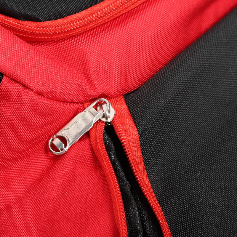 Basketball Backpack Black Red Multifunctional Large Capacity with Multiple Storage