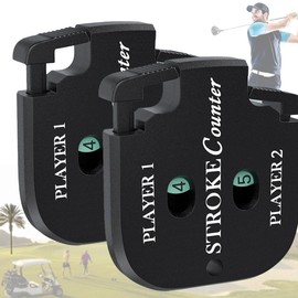 Ktsxxops 2 Pack Mini Golf Score Shot Stroke Counter Clicker Keychain, Portable 2 Digit Golf Score Counters for Golf Game Scorekeeper Outdoor Sport Scoreboard