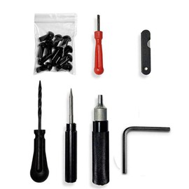 TOTMOX Automatic Motorcycle Tyre Repair Tool Kit, Tyre Fungus Repair Kit, Socket Probe Nozzle 7 Pieces Set