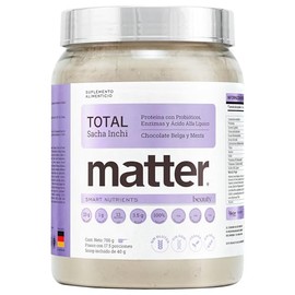 MATTER SMART NUTRIENTS - Total Beauty Sacha Inchi Proteína Vegana con Probióticos, Enzimas y Ácido Alfa Lipoico, Sabor Chocomenta, 700 g