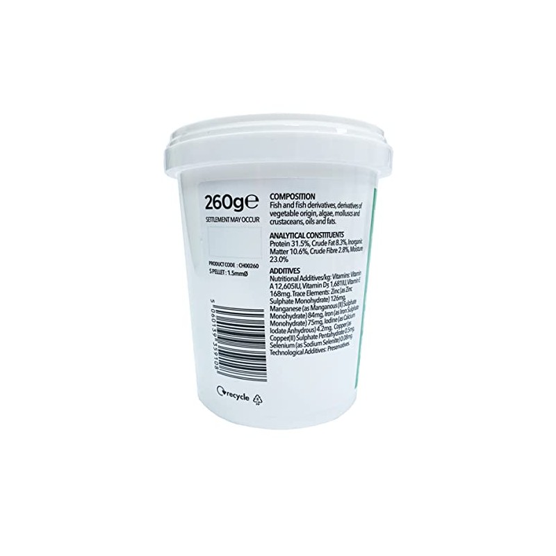 Vitalis Cichlid Herbivore Pellets Tropical Fish Food 260g