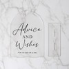 Acrylic Advice and Wishes Sign with Stand- 5"x7" Frosted Arch