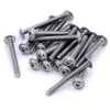 M3 (3mm x 22mm) Flanged Hex Socket Button Machine Screw