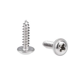 sourcing map Self-Tapping Screws Phillips Head 304 Stainless Steel Connection Bolts 3 x 12 mm Pack of 50