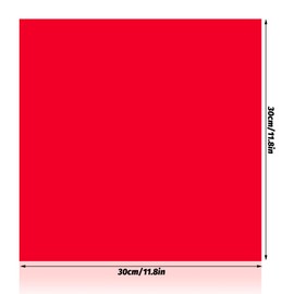 Lystaii 9pcs Lighting Gel Filter 11.8 x 11.8 Inches Gel Light Filter Color Correction Colored Overlays Transparent Color Filters Film Plastic Sheets for Film, Video, Photo, Stage Studio (Red)