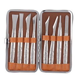 Juego de Cuchillos de Pedicura, 8 Piezas Lima de Pie de Acero Inoxidable Eliminador de Callos de Piel Muerta Herramienta de Pedicura para Afeitar los Callos de los Pies