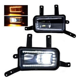 SINYATO INDUST LED Fog Lights with DRL and Dynamic Turn Signals for Chevy Tahoe 2015-2020, Suburban 2015-2020, Suburban 3500HD 2016-2019, GMC Yukon & Yukon XL 2015-2020, Front Driving Fog Lamps