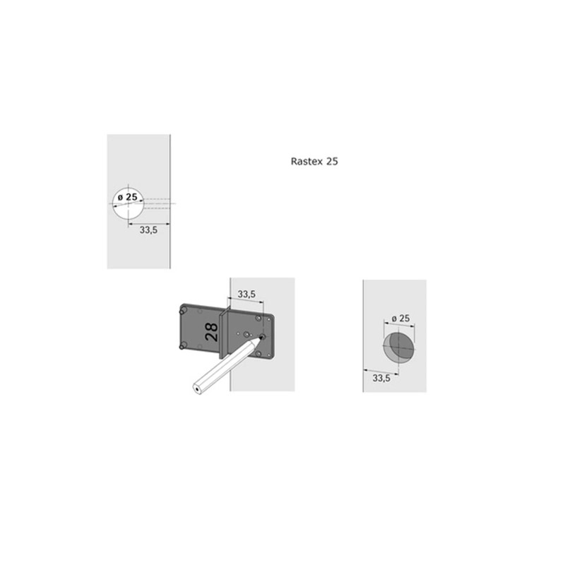 Hettich Accura 351 Drilling Template MultiBlue