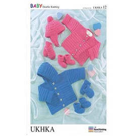 UKHKA Knitting Pattern 12 : Baby Jackets, Hat, Mittens and Bootees (16-22in)