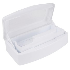 FOMIYES Nail Art Tool Tray Box Lid Sterilizer Manicure Case Plastic Box for Salon Home Use