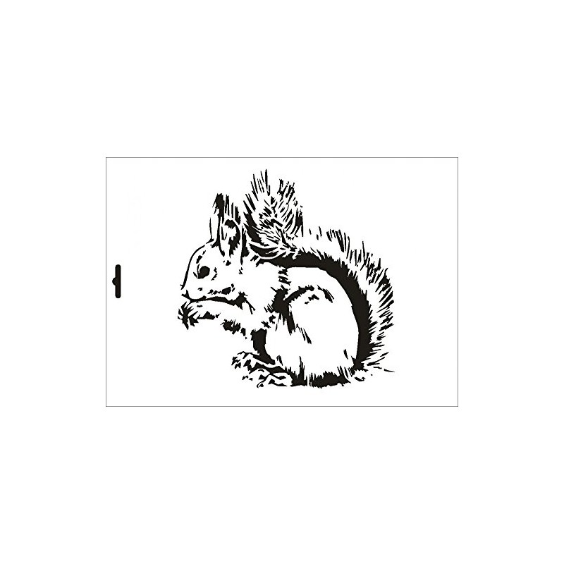 UMR-Design W-128 Squirrel Textil- / wallstencil Size A5