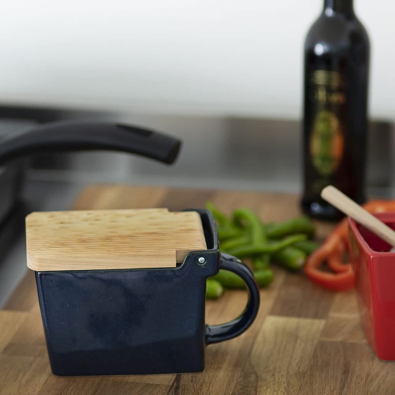 Zero Japan Bee House Premium Salt Box with Hinoki Lid