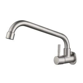 Cooltens Stainless Steel Single Lever Wall Mounted Faucet Horizontal Faucet Kitchen Hand Wash Bathroom Faucet No Corrosion