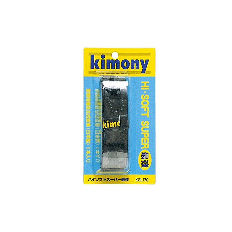 kimony KGL170 Tennis Grip Tape, High Soft Super Strong, Black