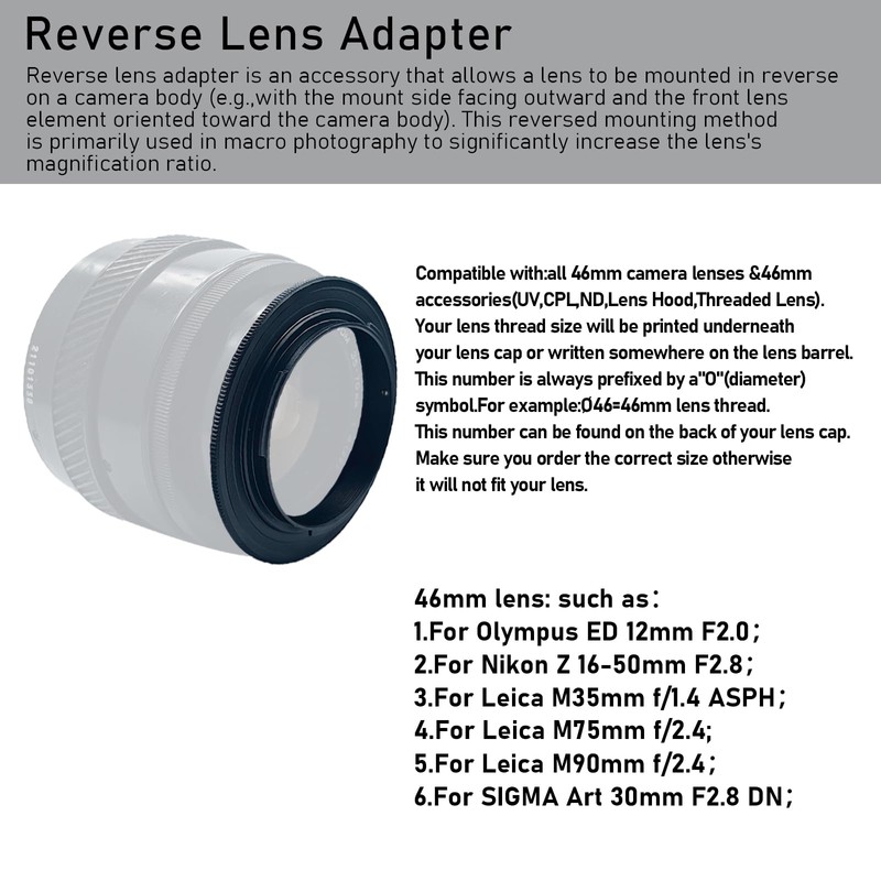 46 mm FX Retro Adapter / 46 to FX Macro