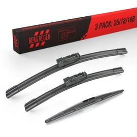 BERG REGEN 3 Wipers Windshield Wiper Blades, Replacement for Subaru Outback 2024 2023 2022 2021 2020 Premium All-Season Automotive Original Equipment Wiper Blades Set - 26"/18"/16" (Set of 3)