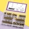 Swpeet 85Pcs M6 20/30/40/50/60/70/80mm Colored Zinc Screws Kit, Hex Socket