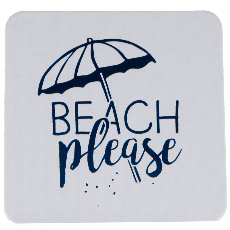 Funky Junque Celebration Saying Imprinted Coasters - 12 Beach Please
