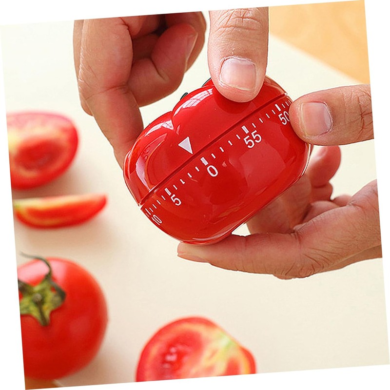 COLLBATH Kitchen Timer Alarm Clock Plastic Tomato Timer Functional for