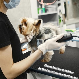 Xinhw 24 X 48inch Non-Slip Rubber Dog Grooming Mat, Portable Soft Pet Grooming Table Mat, Waterproof Easy Clean