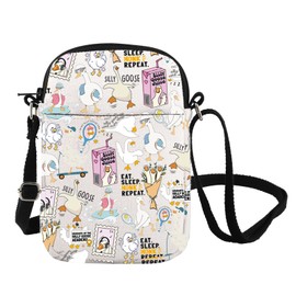 Silly Goose Merch Silly Goose Inspire Crossbody Bag Goose Lover Gift Kawaii Goose Messenger Cartoon Animal Gift (GOOSE CB CA)