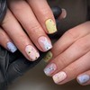 Easter Bunny Fake Nails Short, Press-on Nail, Nail Art Design,