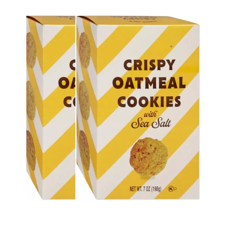 Crispy Oatmeal Cookies with Sea Salt 7 oz Pack of