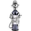 BRUBAKER Flaschenhalter Feuerwehrmann Metall Skulptur mit Geschenkkarte