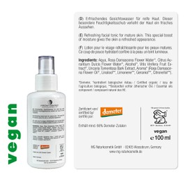 Martina Gebhardt Happy Aging Tonic (100 ml) • Refreshing Organic Facial Toner for Mature Skin • Toner Face with Essential Oils • Moisturising Natural Cosmetics (Vegan)