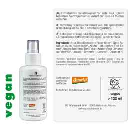 Martina Gebhardt Happy Aging Tonic (100 ml) • Refreshing Organic Facial Toner for Mature Skin • Toner Face with Essential Oils • Moisturising Natural Cosmetics (Vegan)