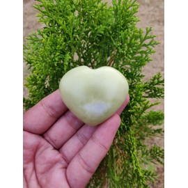 Stone City Bowenite Puffy Heart Crystal, Healing Stone, Meditation Crystal, Natural Stone (2.46 OZ (70Gm))