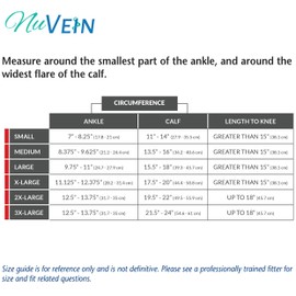 NuVein Medical Compression Stockings, 30-40 mmHg Support, Women & Men Knee Length, Closed Toe, White, X-Large