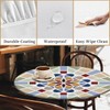 Outdoor round tablecloth with elastic band, diameter 36 inches -