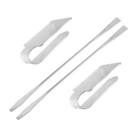 Healeved Acrylic Handheld Makeup Mixing Palette Set of 2 with Spatulas for Salon Use and Cosmetic Mixing for Nail Art and Foundation Blending