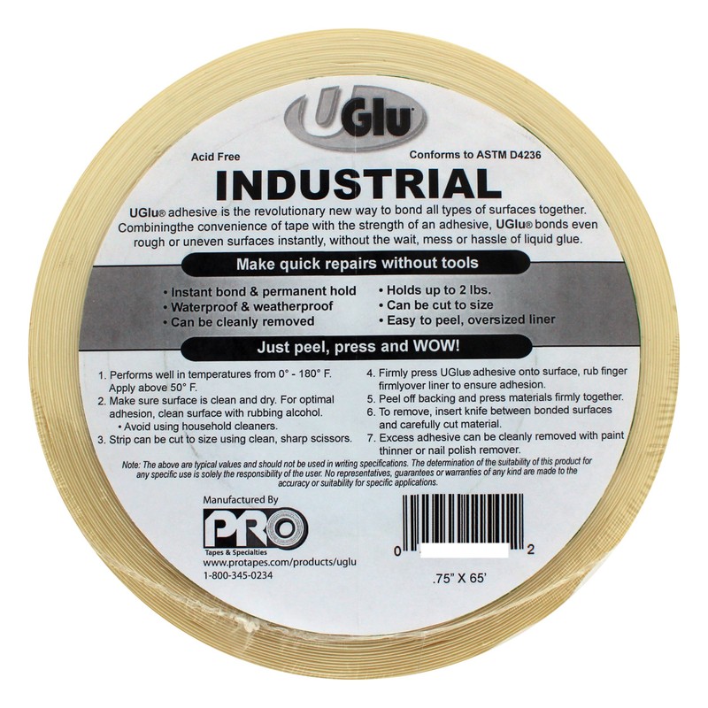 ProTapes 306UGLU3465 UGlu 20 Mil Roll 3" Core 3/4" Wide