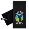 ERHACHAIJIA Best Papa by Par Embroidered Golf Towel with Clip.