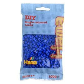 Hama Beads Bag | Approx. 1000 Midi Fuse Beads | Mosaic Decoration Arts & Craft for Creative Children Ages 5+ | Blue