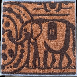 Imabari Towel, Handkerchief Towel, Cat Dog, 9.8 x 9.8 inches (25 x 25 cm), Made in Japan, Imabari Gentle Texture, Commercial Towel, Beauty Towel, Kitchen Towel, 100% Cotton, Cute Towel, Commuting to