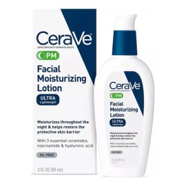 Locion Hidratante Facial - Cerave Pm - Ultra Ligero 89ml