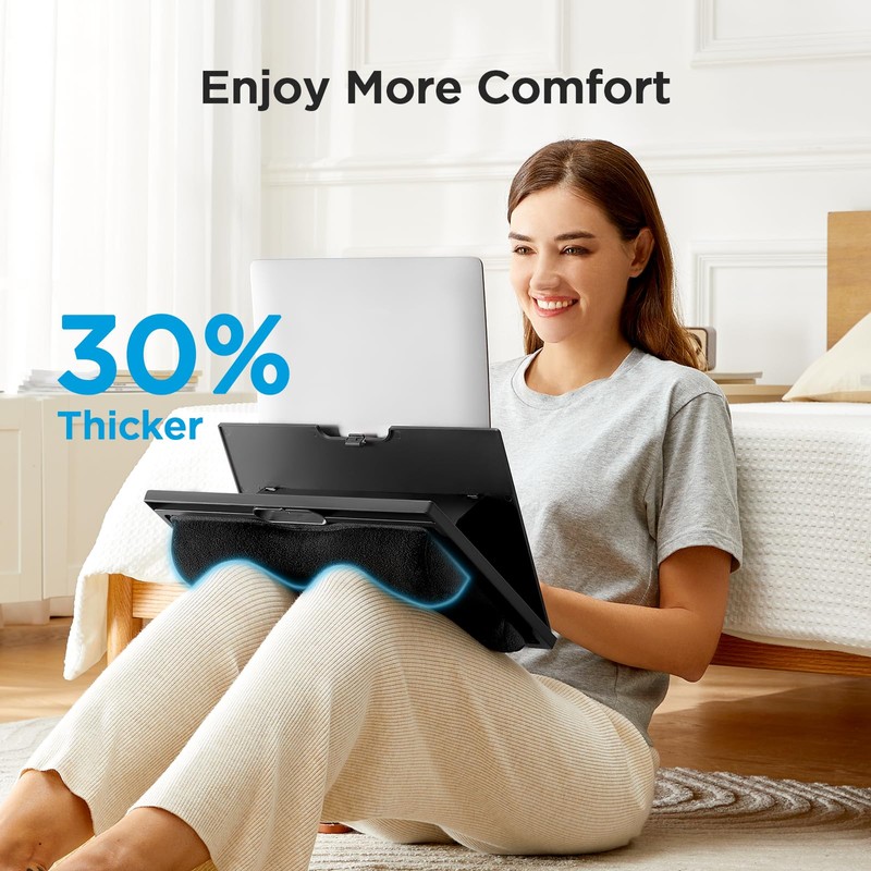 Adjustable Laptop Stand with 8 Angles - Dual Cushion Desk