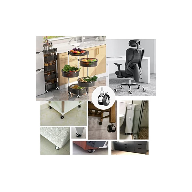 Rueda Giratoria 360° 2" de Aleación Zinc, 30kg con Freno