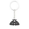 HAQUIL Witchy Moon Cycle Keychain, Retro Skull Moth Key Ring
