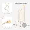 Open Heart Necklace, Dainty Gold Plated Pendant Gift for Her