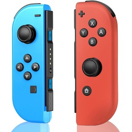 Joy Cons for Switch Controllers, Wireless Replacement for Switch, Left and Right Controllers Support Sports Dual Vibration/Wake-Up/Motion Control/Screenshot Function (Blue and Red)