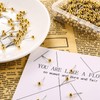 500 Pack Map Push Pins Map Tacks Small Size (Golden,